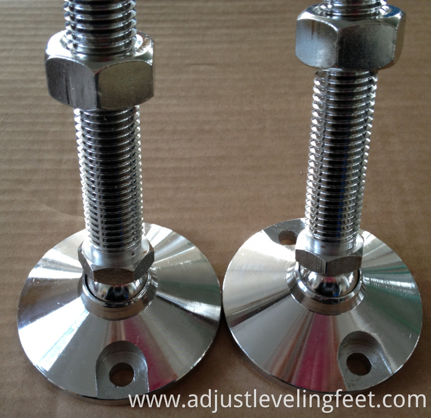 Adjustable leveling feet for machine metal leveling feet